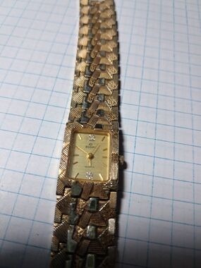 Elgin Gold-Tone Ladies Bracelet Watch